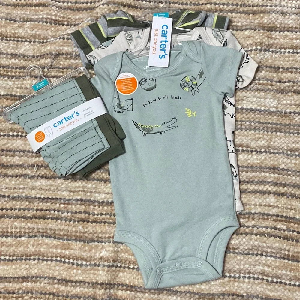 NEW. Carter’s (just one you) Baby boy Bundle of Onesie’s & pants. 3 mont… - Picture 2 of 15